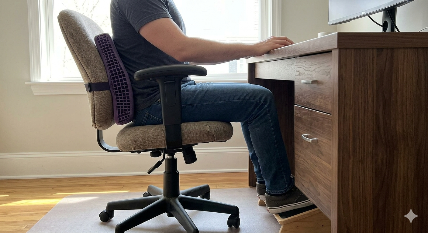 Keep your posture in proper position during work