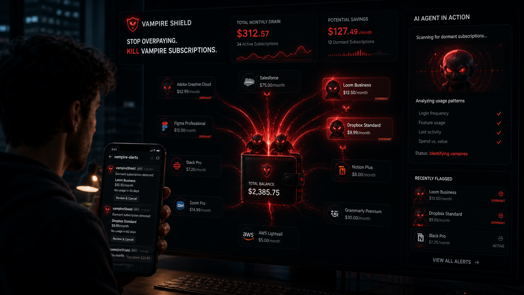 Vampire shields and dormant subscriptions